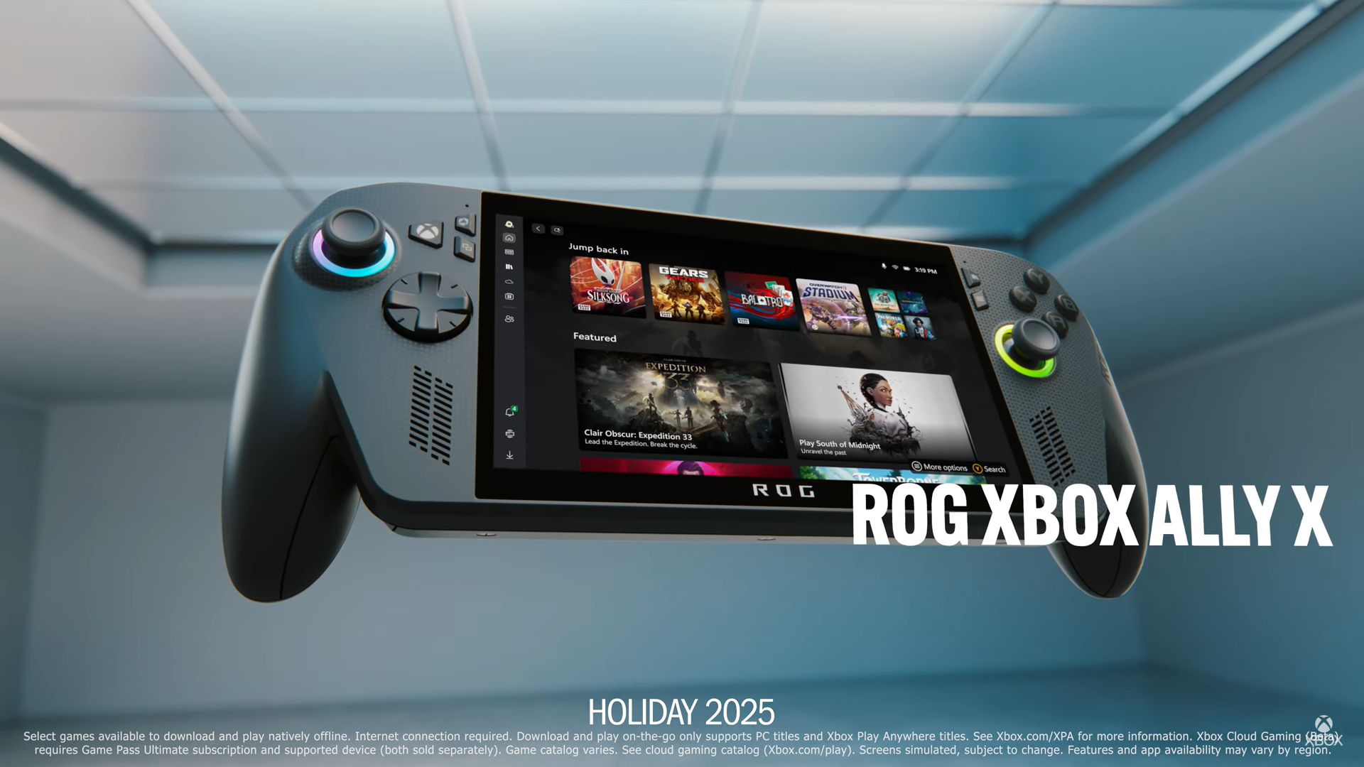 Imagem de anuncio do ROG Xbox Ally