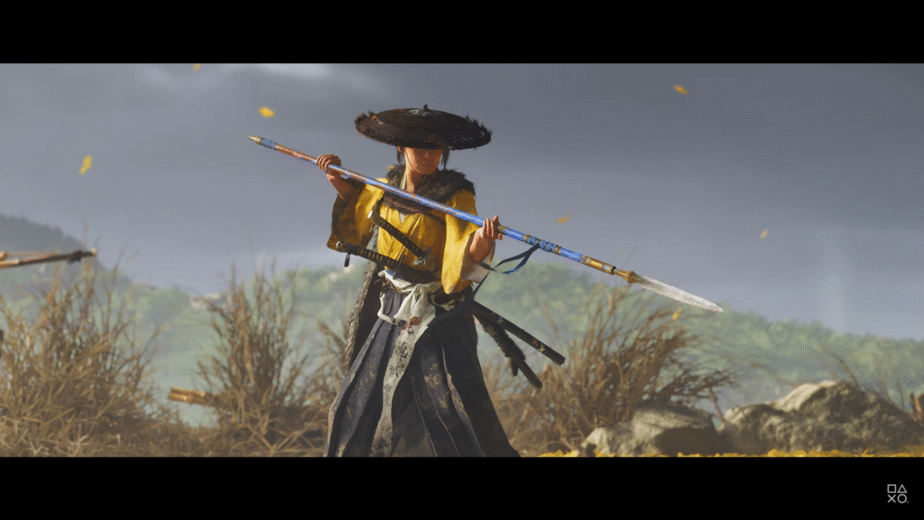 Atsu empunhando uma lança