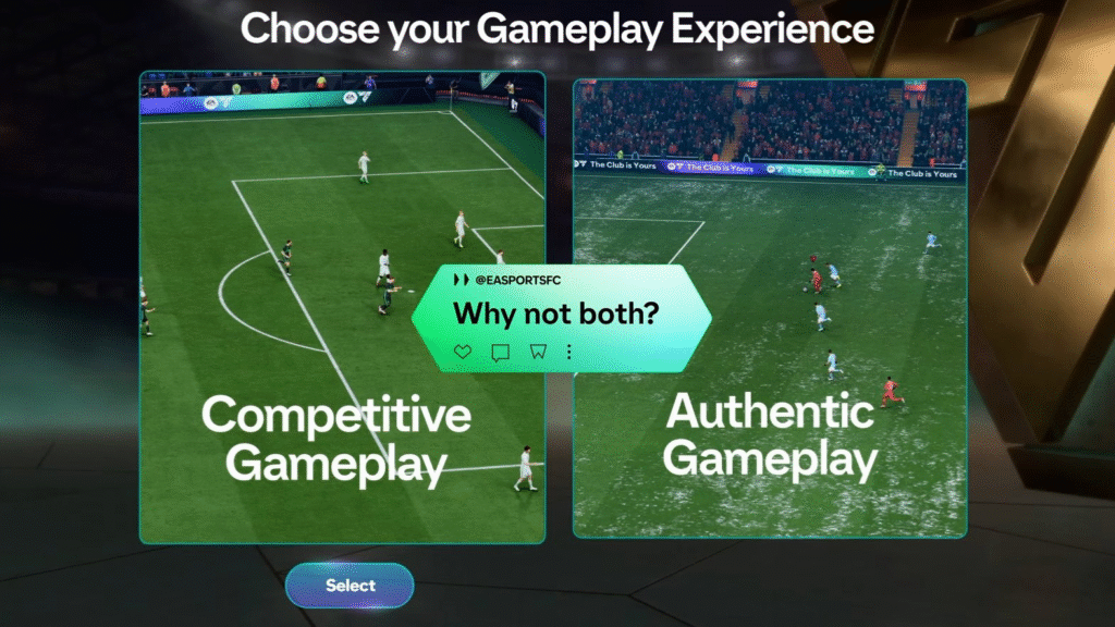 Trecho da gameplay competitiva e autêntica do FC 26