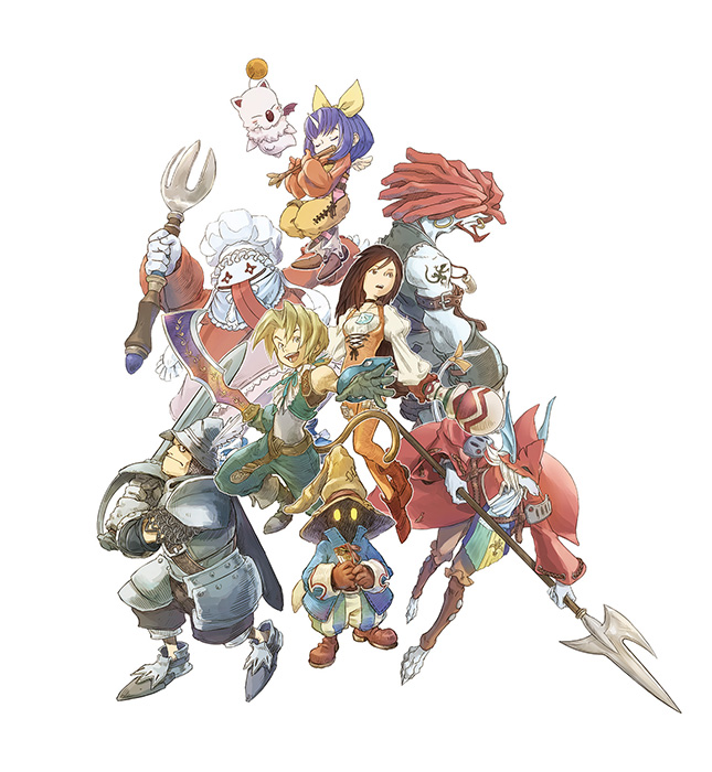 Arte dos personagens de Final Fantasy IX