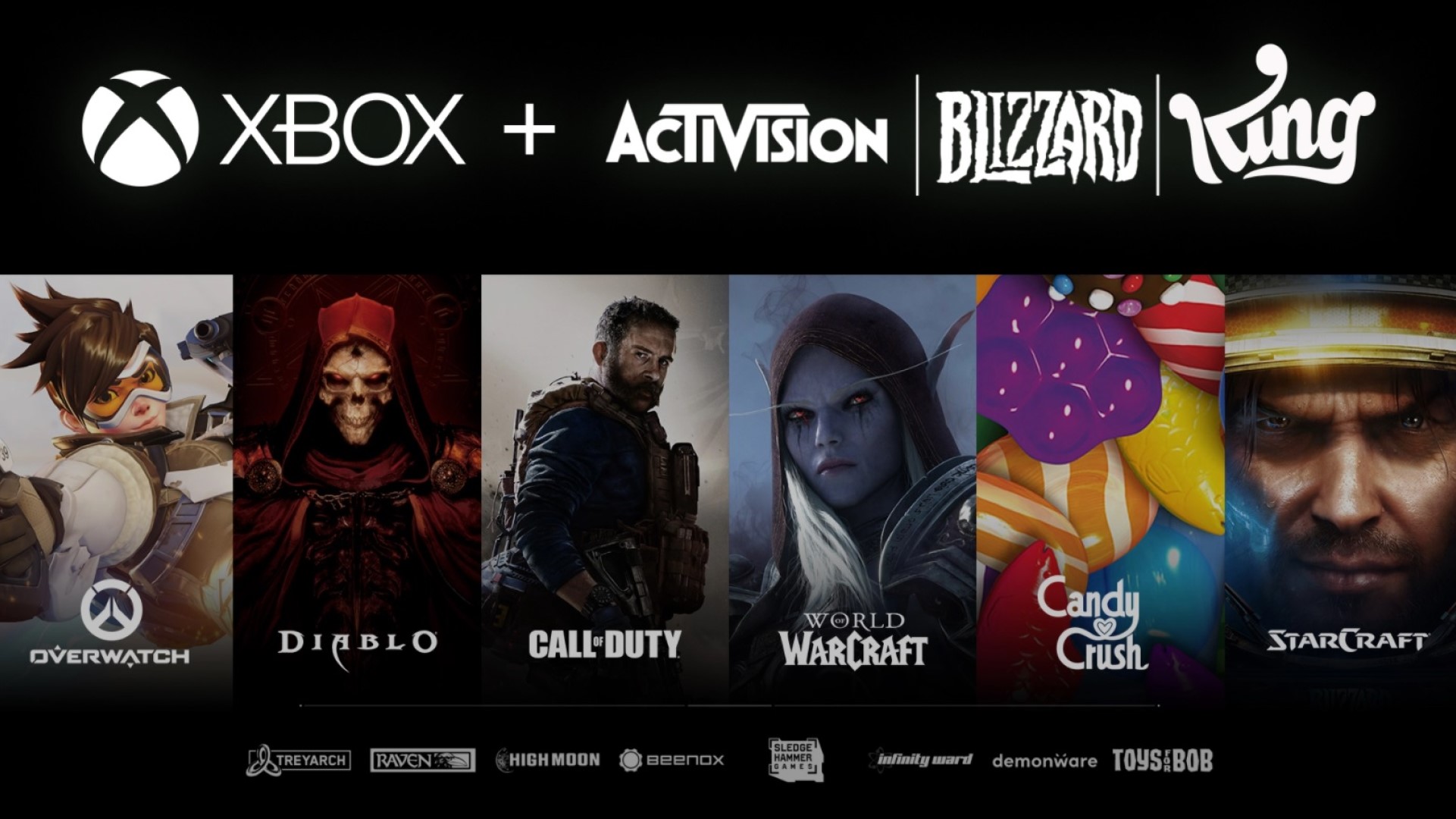 Banner aquisição da Activision Blizzard pela Microsoft